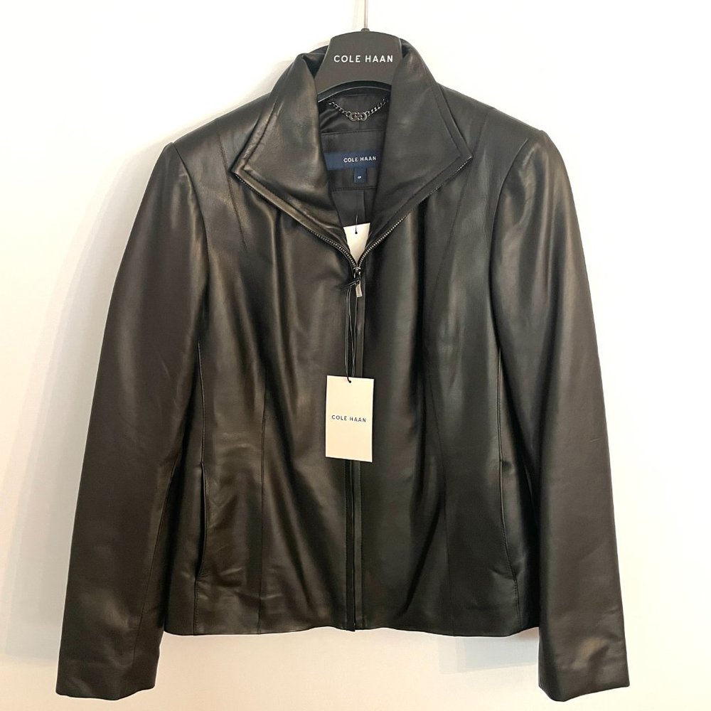 Cole Haan Leather Scuba Jacket - Picture 8 of 14